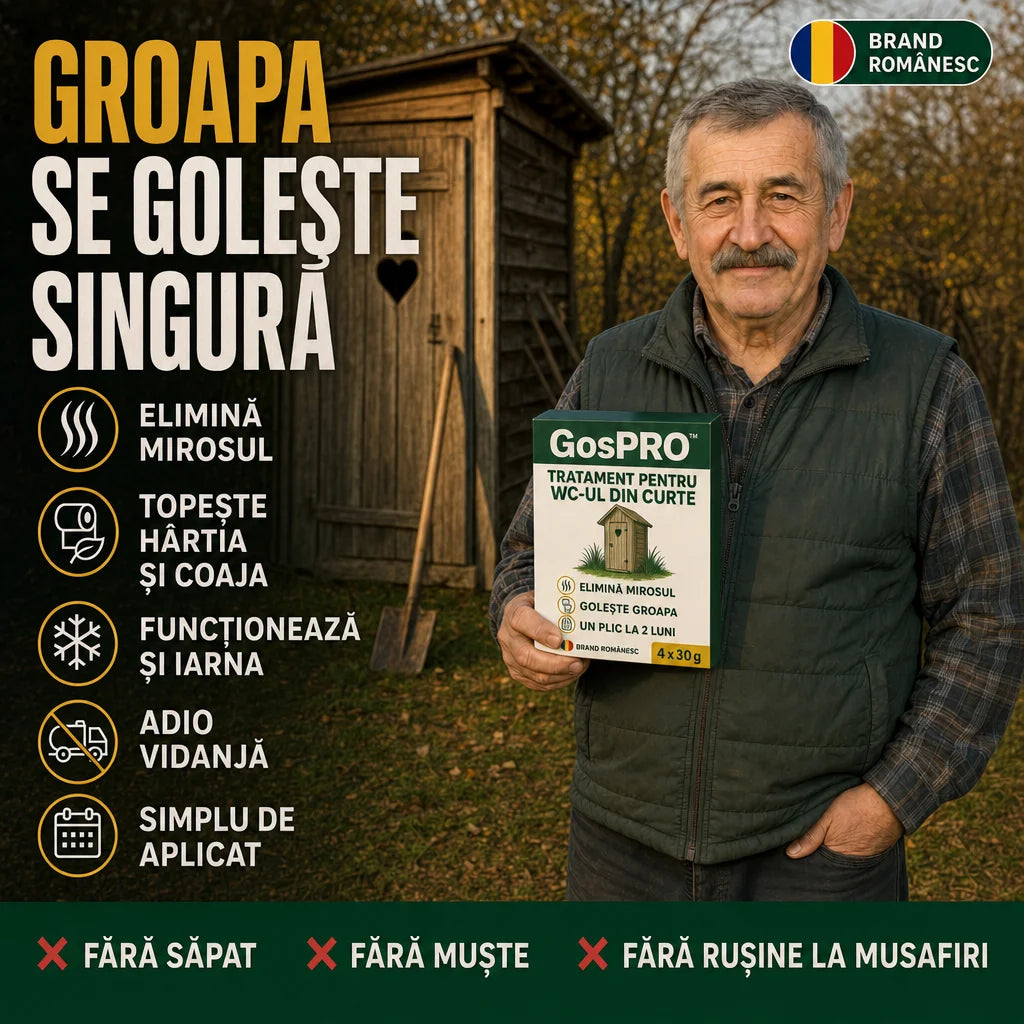 GosPRO™ - Cel mai Concentrat Tratament pentru WC-ul din Curte