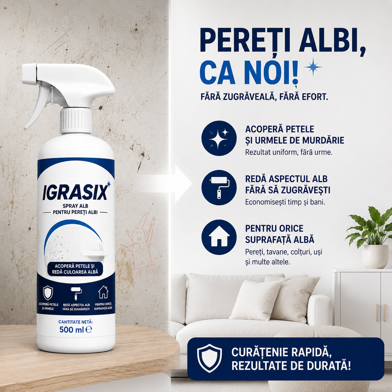 Igrasix™ - Spray Alb Anti-Igrasie și Mucegai