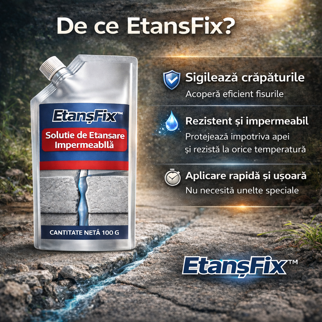 EtanșFix™ – Gelul de astupare a găurilor și fisurilor