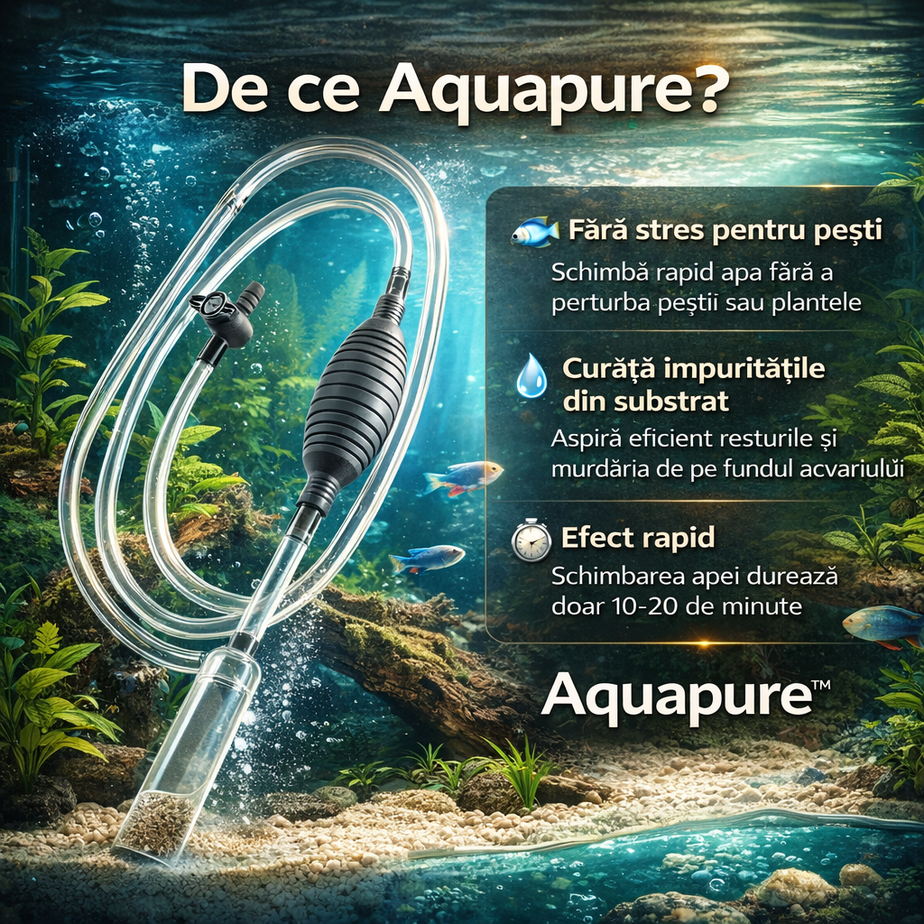 AquaPure™ - Sistemul Profesional de Înlocuire a Apei din Acvariu