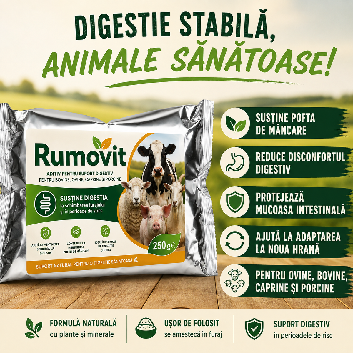 Rumovit™ - Aditiv pentru suport digestiv la animale