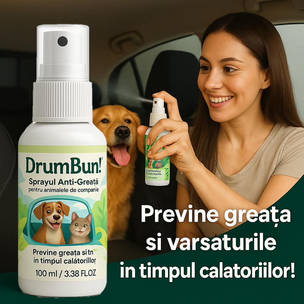 DrumBun!™ - Sprayul Anti-Greață pentru animalele de companie