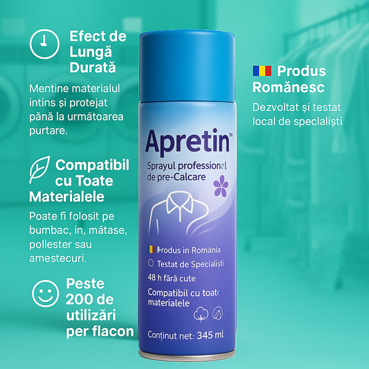 Apretin™ – Sprayul profesional pre-Călcare