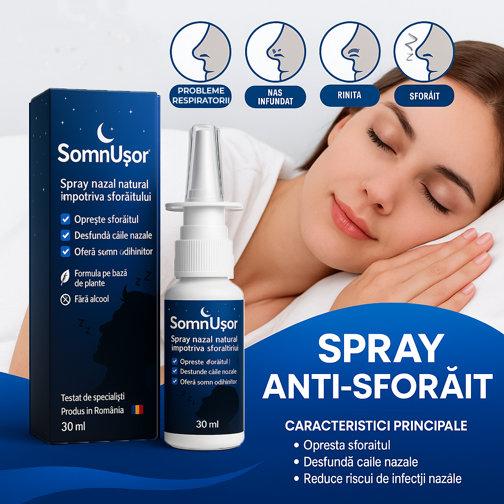Sprayul nazal AntiSforăit - SomnUșor™