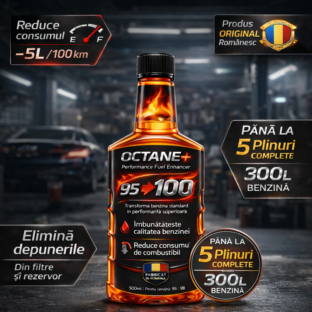 Octane+™ - Aditivul Pentru Benzină | 1 + 1 GRATIS