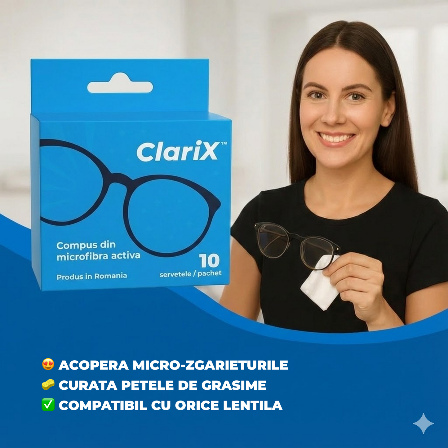 ClariX™ – Șervețelele Oftalmologice Pentru Lentile