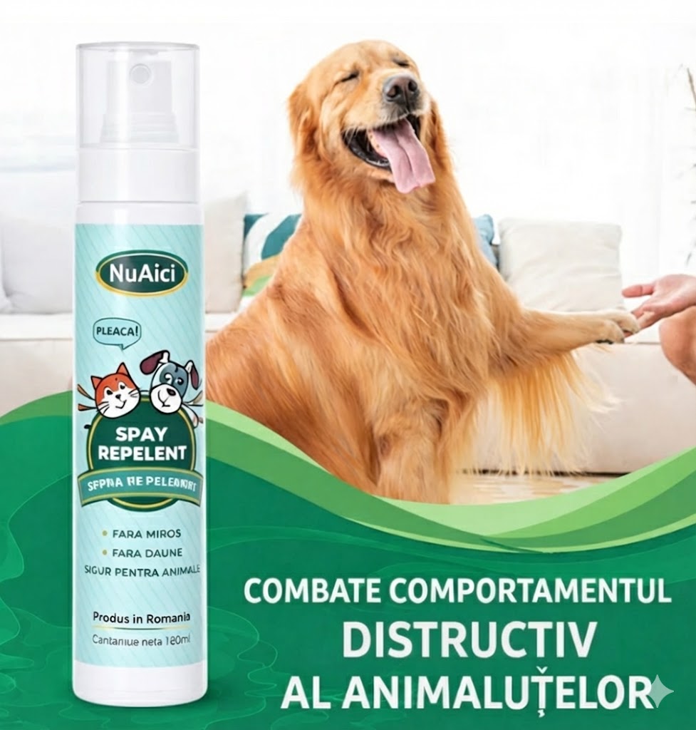 NuAici™ – Sprayul Anti Comportament Agresiv pentru Animăluțe