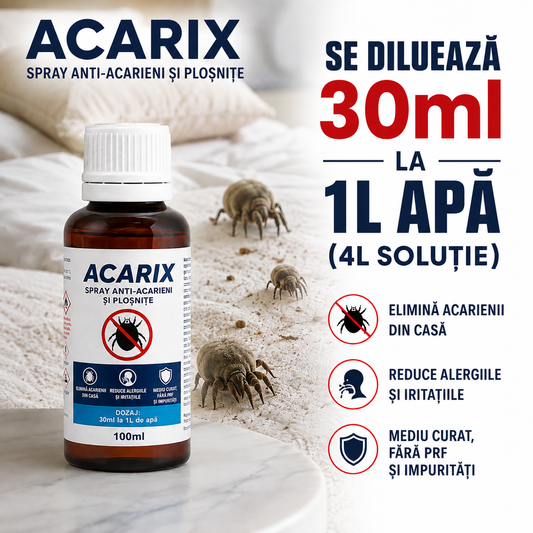 Acarix™ - Spray Anti-Acarieni și Ploșnițe