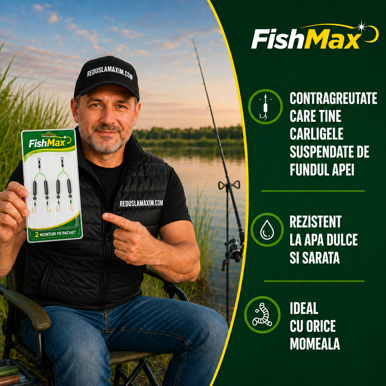 FishMax™ - Cel mai Complet Sistem de Montură | 2 MONTURI PE SET