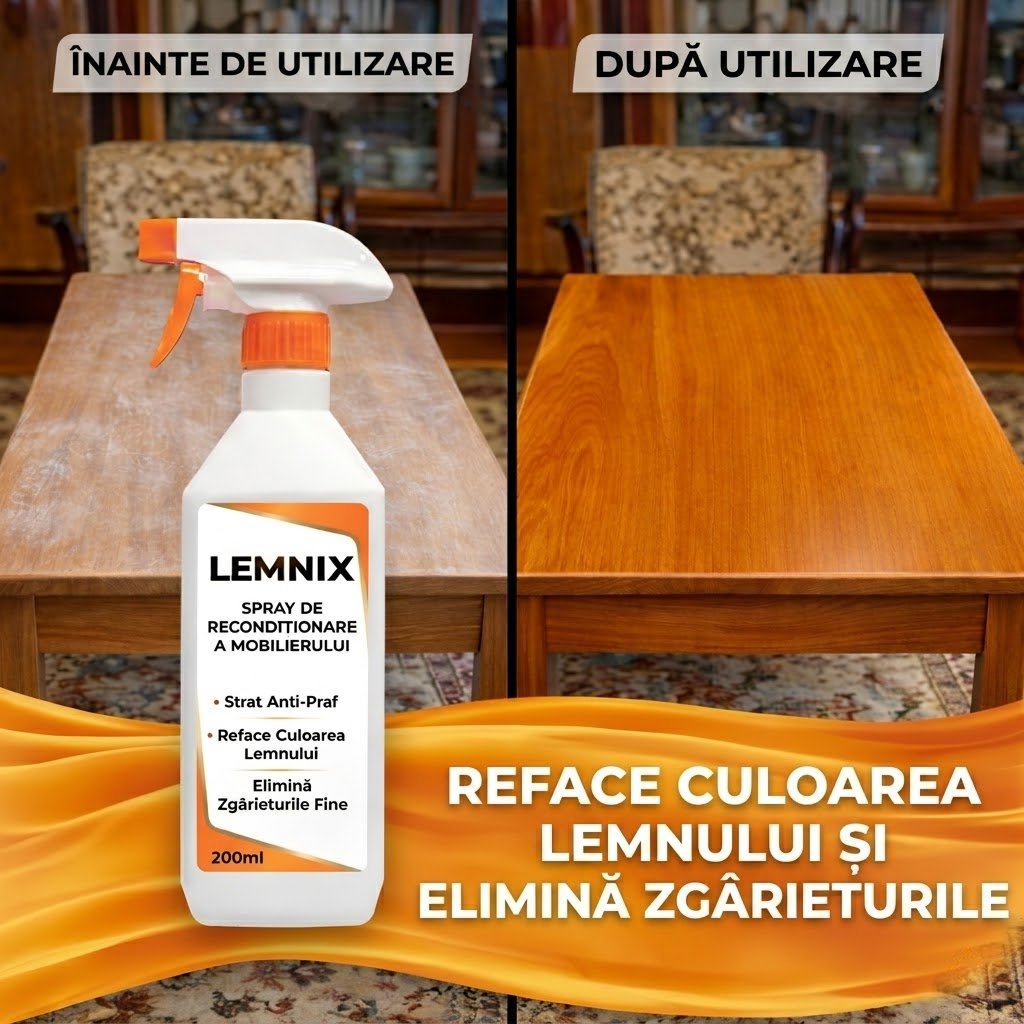 Lemnix™ - Spray de Recondiționare a Mobilierului