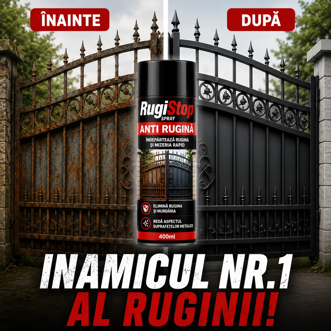 RugiStop™ - Spray-ul de Recondiționare a Porților Metalice