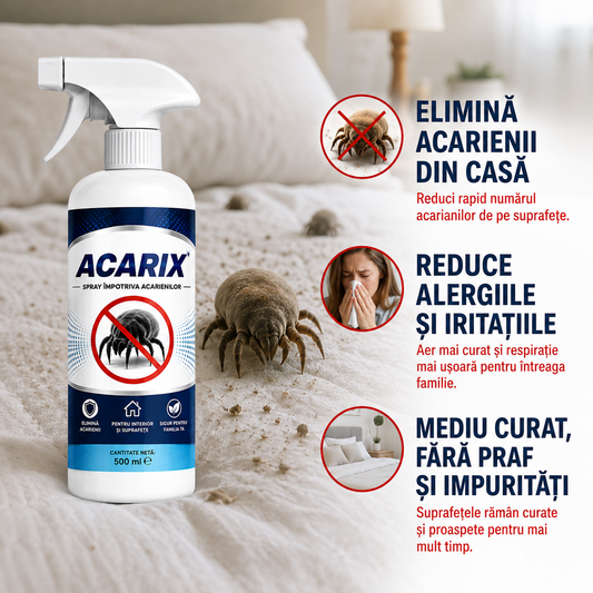 Acarix™ - Spray Anti-Acarieni și Ploșnițe