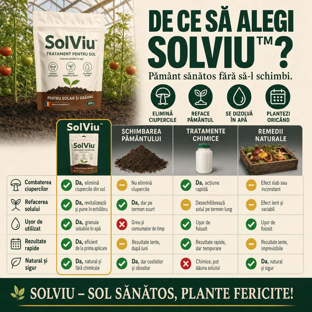 De ce să alegi SolViu - tabel comparativ