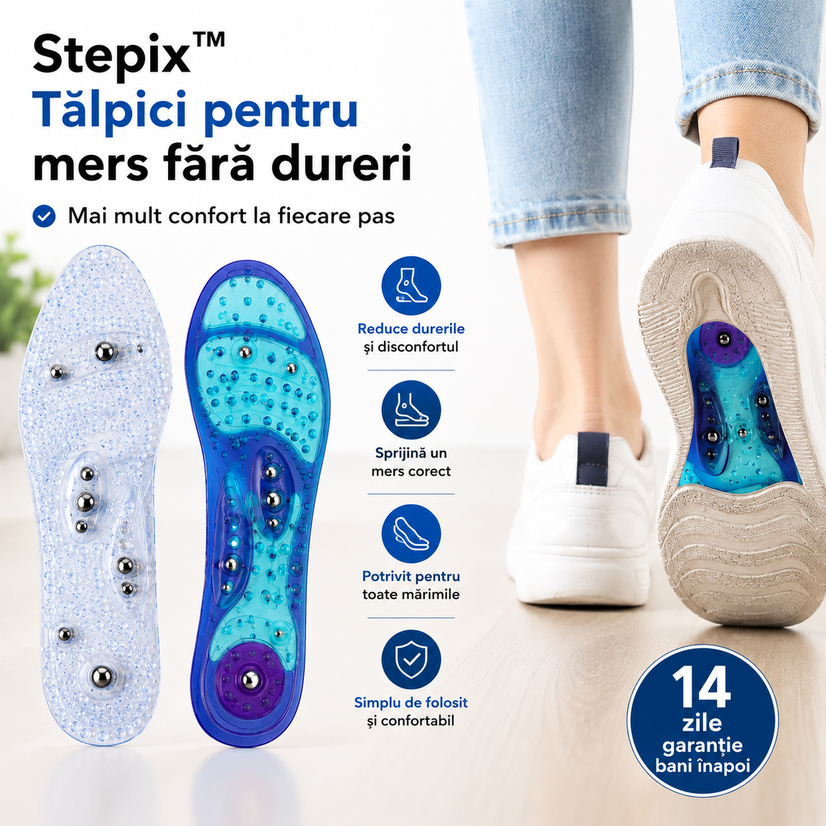 StepiX™ - Tălpicii pentru mers fără dureri