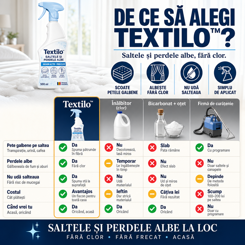 Tabel comparativ Textilo